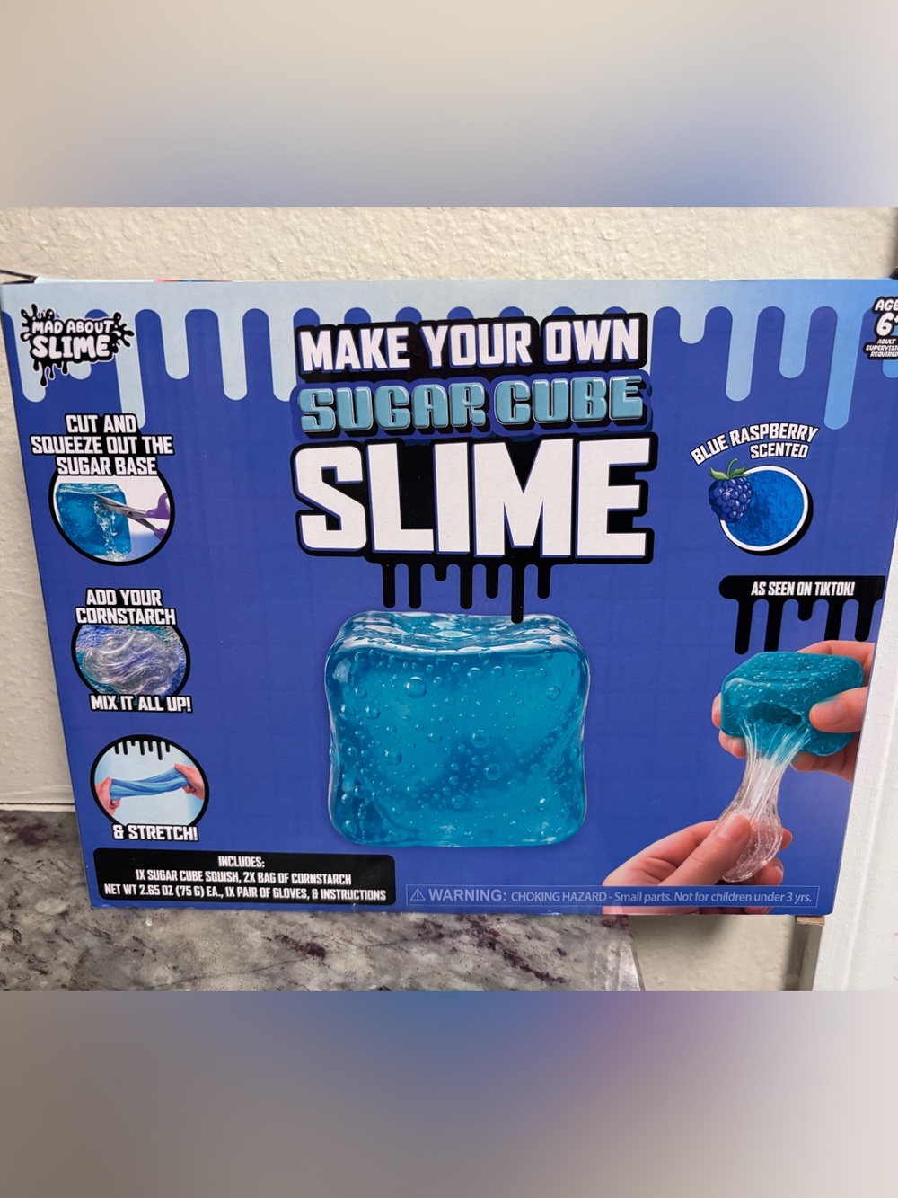 RMS Make Your Own Sugar Cube Slime Kit - Blue Raspberry